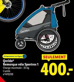 Lidl Qerido remorque vélo sportrex 1 offre