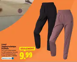 Lidl Crivit jogging technique premium offre