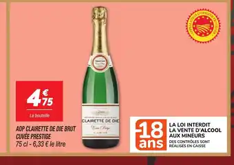 Netto Aop clairette de die brut cuvée prestige offre