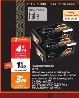 Netto NETTO Tiramisu au spéculoos offre