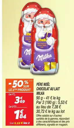 Netto MILKA Père noël chocolat au lait offre