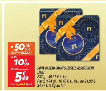 Netto LINDT Boite cadeau champs elysées assortiment offre