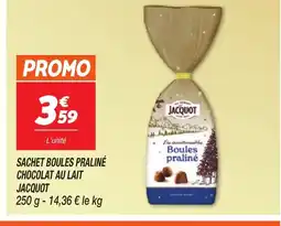 Netto JACQUOT Sachet boules praliné chocolat au lait offre
