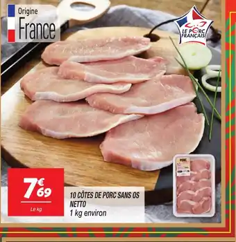 Netto NETTO 10 côtes de porc sans os offre
