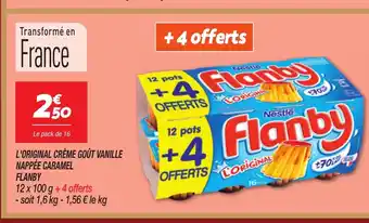 Netto FLANBY L'original crème goût vanille nappée caramel offre