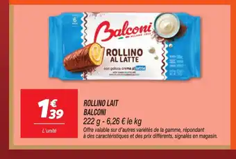 Netto BALCONI Rollino lait offre