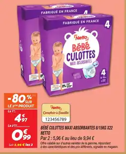 Netto NETTO Bébé culottes maxi absorbantes offre