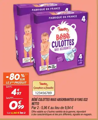 Netto NETTO Bébé culottes maxi absorbantes offre