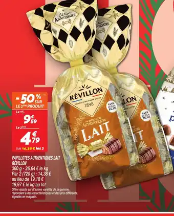 Netto RÉVILLON Papillotes authentiques lait offre