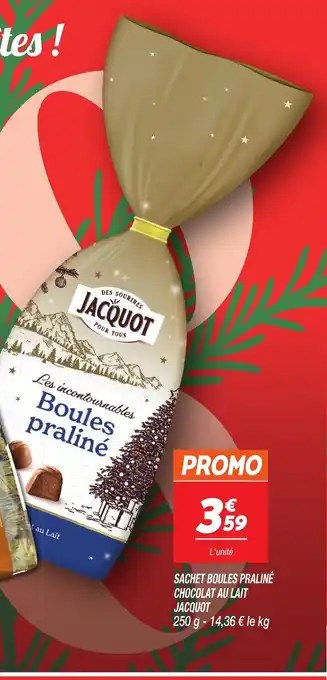 Netto JACQUOT Sachet boules praliné chocolat au lait offre