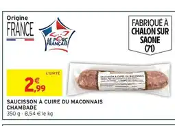 Intermarché Express CHAMBADE Saucisson à cuire du maconnais offre