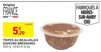 Intermarché Express SAVEURS BRESSANES Tripes au beaujolais offre