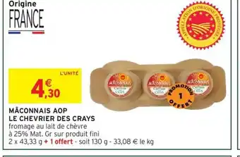 Intermarché Express LE CHEVRIER DES CRAYS Mâconnais aop offre
