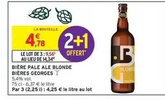 Intermarché Express Bière pale ale blonde bières georges offre