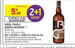 Intermarché Express Bière triple bières georges offre