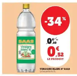 Super U SAAS Vinaigre blanc 6° offre