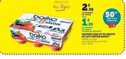 Maximarché BAIKO Yaourts sur lit de fruits au lait entier offre
