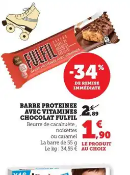 Maximarché FULFIL Barre protéinée avec vitamines chocolat offre
