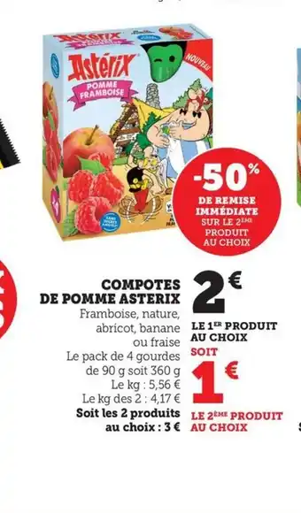 Maximarché ASTERIX Compotes de pomme offre