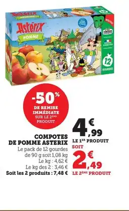 Maximarché ASTERIX Compotes de pomme offre