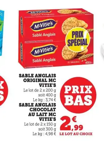 Maximarché VITIE'S Sable anglais original mc offre