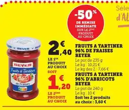 Maximarché BEYER Fruits a tartiner 96% d'abricots offre