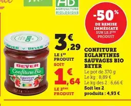 Maximarché BEYER Confiture eglantines sauvages bio offre
