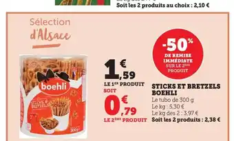 Maximarché BOEHLI Sticks & bretzels offre