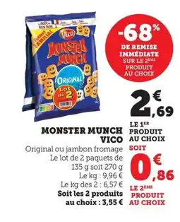 Maximarché VICO Monster munch offre