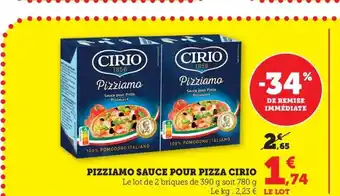 Maximarché CIRIO Pizziamo sauce pour pizza offre