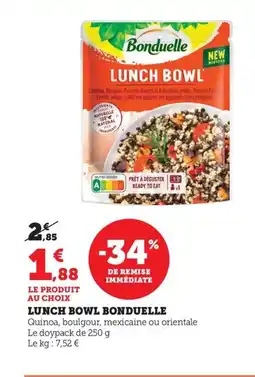 Maximarché BONDUELLE Lunch bowl offre
