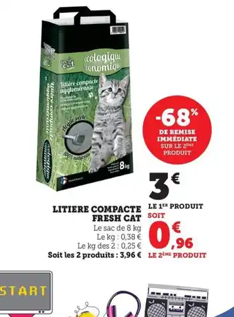 Maximarché FRESH CAT Litiere compacte offre