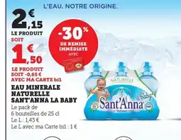 Maximarché SANT'ANNA LA BABY Eau minerale naturelle offre