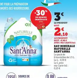 Maximarché SANT'ANNA Eau minerale naturelle offre