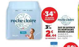 Maximarché ROCHE CLAIRE Eau de source de montagne offre