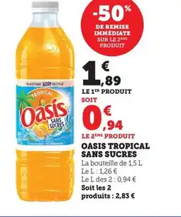 Maximarché OASIS Tropical sans sucres offre