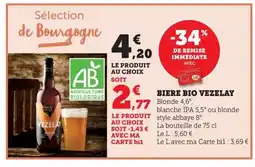 Maximarché VEZELAY Biere bio offre