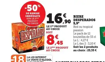 Maximarché DESPERADOS Biere offre