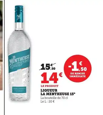 Maximarché LA MENTHEUSE Liqueur offre