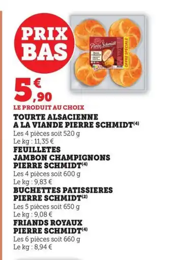 Maximarché PIERRE SCHMIDT Tourte alsacienne a la viande offre