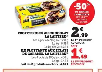 Maximarché LA LAITIERE Profiteroles au chocolat offre