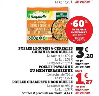 Maximarché BONDUELLE Poelee legumes & cereales cuisines offre