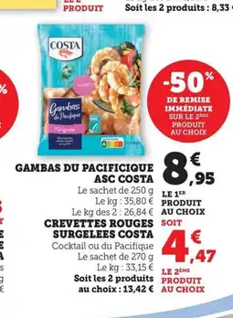 Maximarché COSTA Gambas du pacificique asc offre