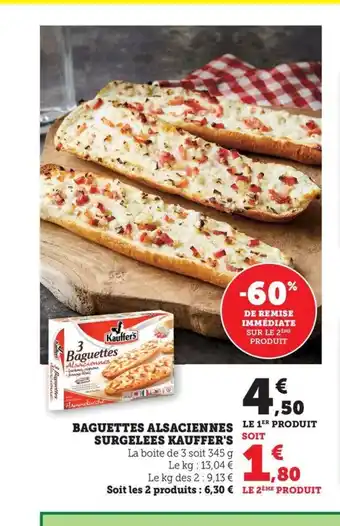 Maximarché KAUFFER'S Baguettes alsaciennes surgelees offre