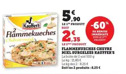 Maximarché KAUFFER'S Flammekueches chevre miel surgelees offre
