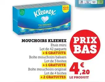 Maximarché KLEENEX Mouchoirs offre