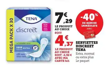 Maximarché TENA Serviettes discreet offre