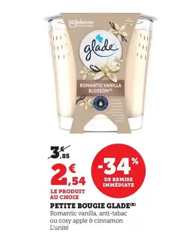 Maximarché GLADE Petite bougie offre