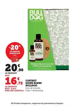 Maximarché BULLDOG Coffret soins barbe offre