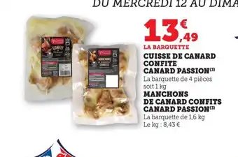 Maximarché Cuisse de canard confite canard passion offre